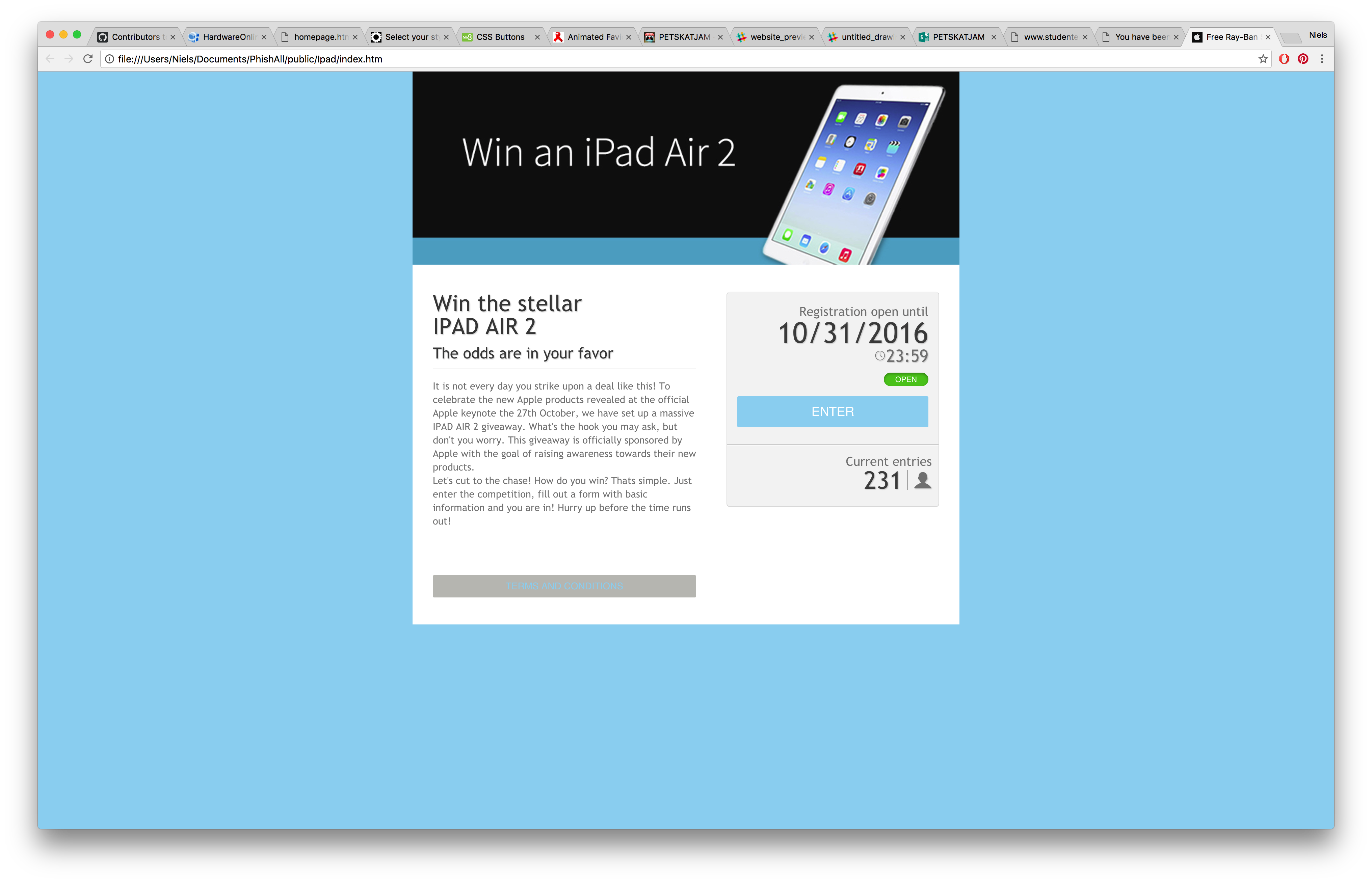 The Human Machine, free Ipad competition scam.